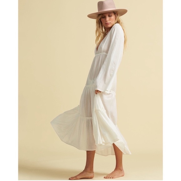 Billabong x Salty Blonde White Maxi Coverup Dress - Picture 3 of 11